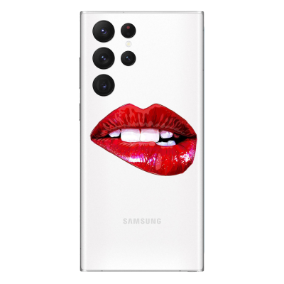 Husa Samsung Galaxy S22 Ultra, Silicon Premium, BITE MY LIPS